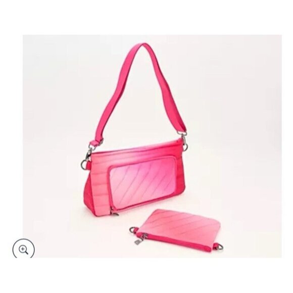 THINK ROYLN Handbags - Think Royln Pink Quilted Crossbody Puffer Bag Travel Nylon NWT Strap